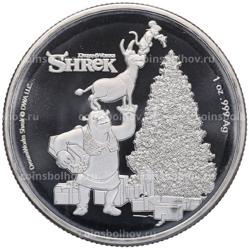 Монета 50 центов 2021 года Фиджи «Шрек»