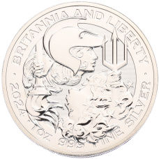 Монета 2 фунта 2024 года Великобритания «Британия и Свобода» (аверс)