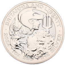 Монета 2 фунта 2024 года Великобритания «Британия и Свобода» (аверс)