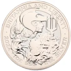 Монета 2 фунта 2024 года Великобритания «Британия и Свобода» (аверс)