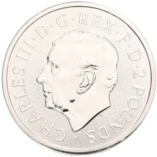 Монета 2 фунта 2024 года Великобритания «Британия и Свобода» (реверс)