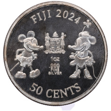Монета 50 центов 2024 года Фиджи «Пароходик Вилли» (реверс)