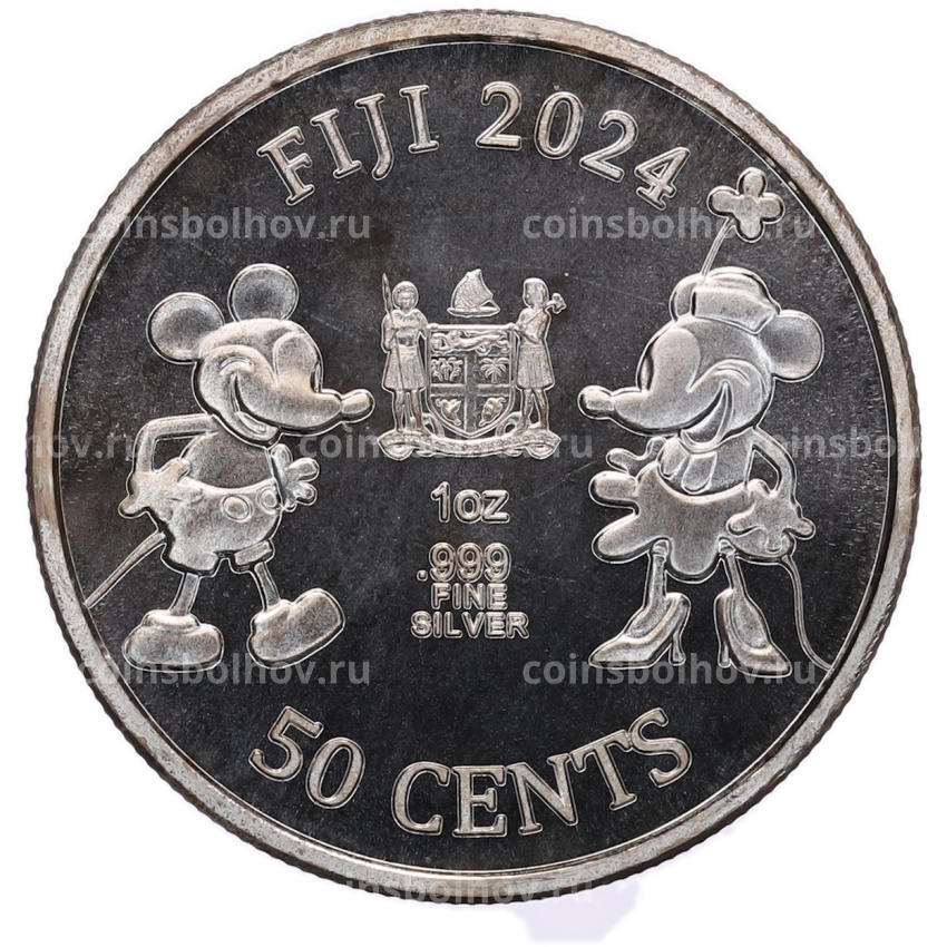 Монета 50 центов 2024 года Фиджи «Пароходик Вилли» (вид 2)
