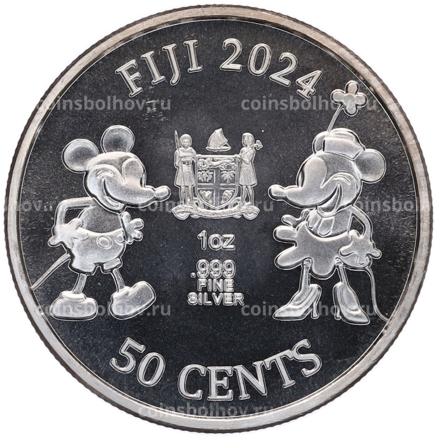 Монета 50 центов 2024 года Фиджи «Пароходик Вилли» (вид 2)