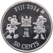 Монета 50 центов 2024 года Фиджи «Пароходик Вилли» (реверс)