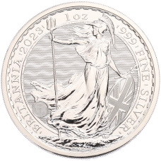 Монета 2 фунта 2023 года Великобритания «Британия» (Портрет Карла III с короной) (аверс)