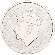 Монета 2 фунта 2023 года Великобритания «Британия» (Портрет Карла III с короной) (реверс)