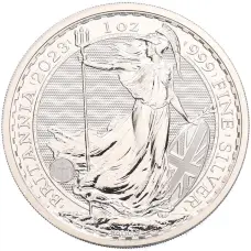 Монета 2 фунта 2023 года Великобритания «Британия» (Портрет Карла III с короной) (аверс)