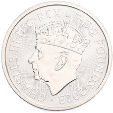 Монета 2 фунта 2023 года Великобритания «Британия» (Портрет Карла III с короной) (реверс)