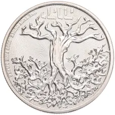 Монета 2 доллара 2023 года Ниуэ «Дерево жизни» (аверс)