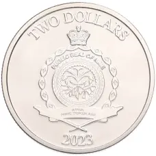 Монета 2 доллара 2023 года Ниуэ «Дерево жизни» (реверс)