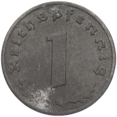 Монета 1 рейхспфенниг 1942 года A Германия (реверс)