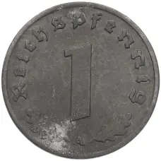 Монета 1 рейхспфенниг 1942 года A Германия (реверс)