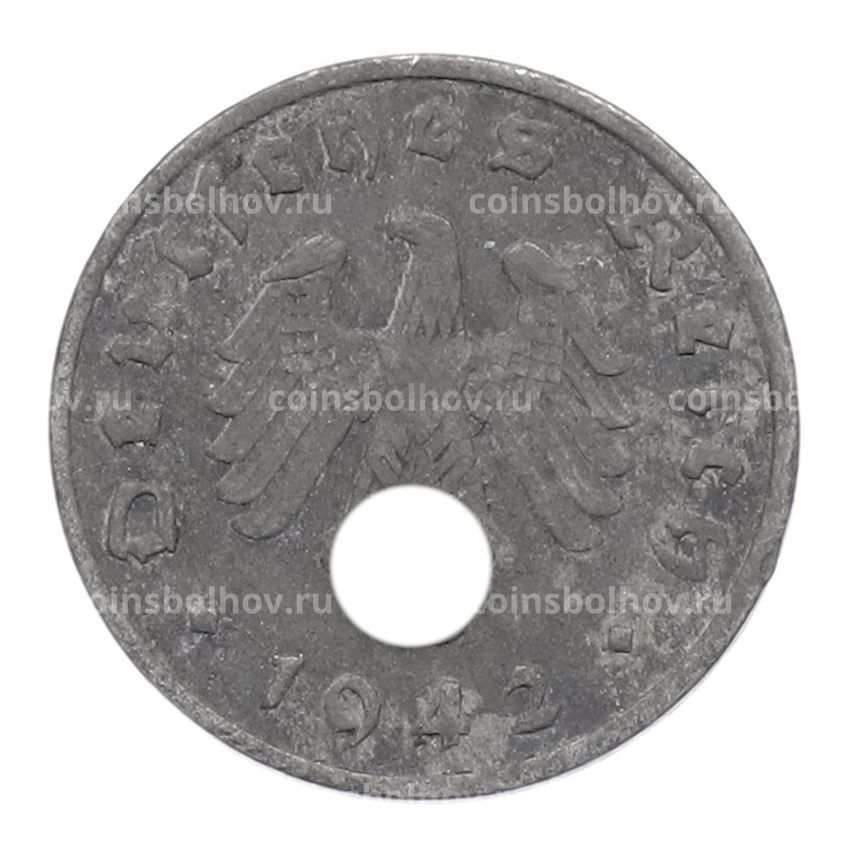 Монета 1 рейхспфенниг 1942 года A Германия