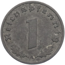 Монета 1 рейхспфенниг 1942 года A Германия (реверс)