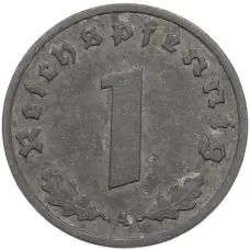 Монета 1 рейхспфенниг 1942 года A Германия (реверс)