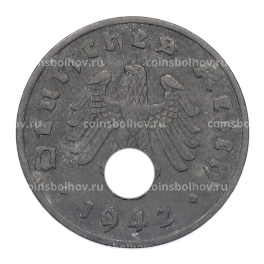 Монета 1 рейхспфенниг 1942 года A Германия