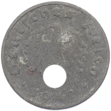 Монета 1 рейхспфенниг 1942 года A Германия (аверс)