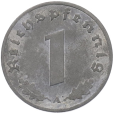 Монета 1 рейхспфенниг 1942 года A Германия (реверс)