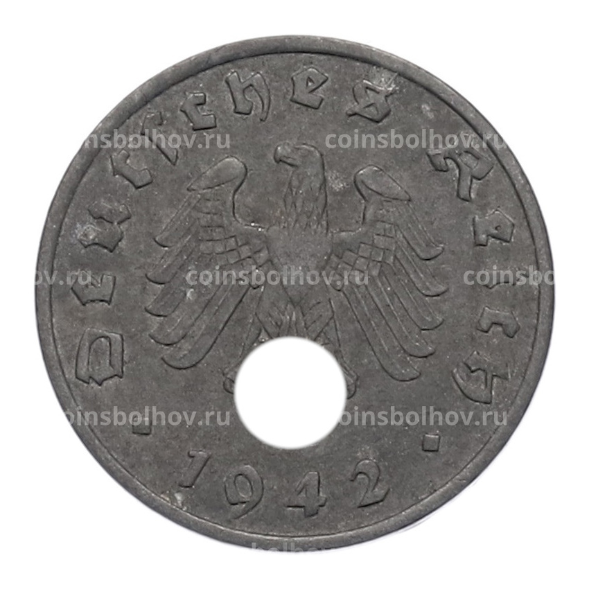 Монета 1 рейхспфенниг 1942 года A Германия