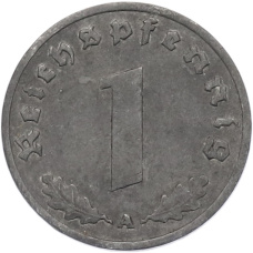 Монета 1 рейхспфенниг 1942 года A Германия (реверс)