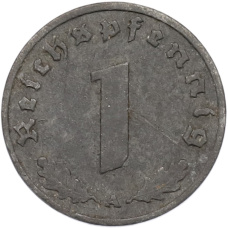Монета 1 рейхспфенниг 1942 года A Германия (реверс)