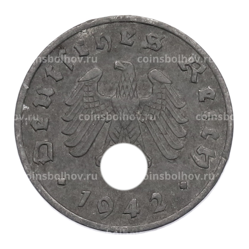 Монета 1 рейхспфенниг 1942 года A Германия