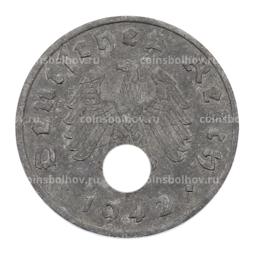 Монета 1 рейхспфенниг 1942 года A Германия