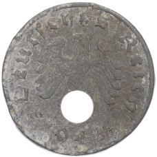 Монета 1 рейхспфенниг 1940-1945 года Германия (аверс)