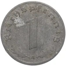 Монета 1 рейхспфенниг 1942 года A Германия (реверс)