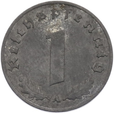 Монета 1 рейхспфенниг 1942 года A Германия (реверс)