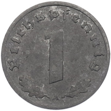 Монета 1 рейхспфенниг 1942 года A Германия (реверс)