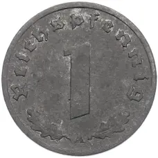 Монета 1 рейхспфенниг 1942 года A Германия (реверс)