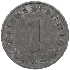 Монета 1 рейхспфенниг 1942 года A Германия (реверс)