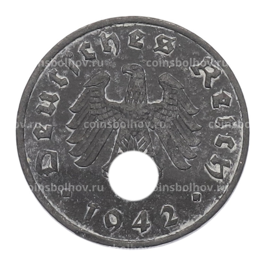 Монета 1 рейхспфенниг 1942 года A Германия