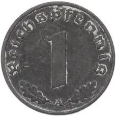 Монета 1 рейхспфенниг 1942 года A Германия (реверс)