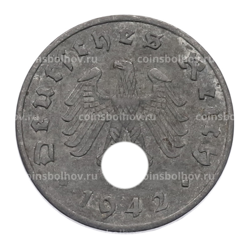 Монета 1 рейхспфенниг 1942 года A Германия