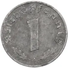 Монета 1 рейхспфенниг 1942 года A Германия (реверс)