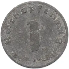 Монета 1 рейхспфенниг 1942 года A Германия (реверс)