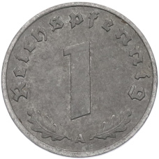 Монета 1 рейхспфенниг 1942 года A Германия (реверс)