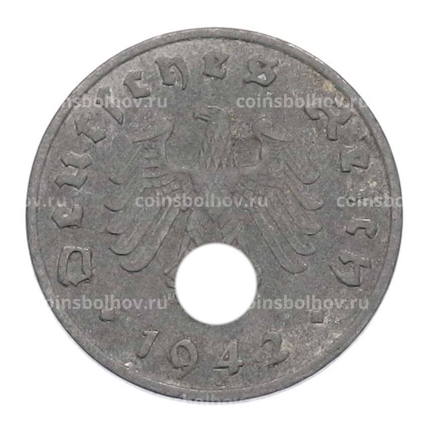 Монета 1 рейхспфенниг 1942 года A Германия