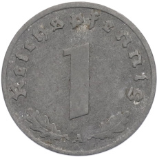 Монета 1 рейхспфенниг 1942 года A Германия (реверс)