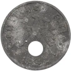 Монета 1 рейхспфенниг 1942 года A Германия (аверс)