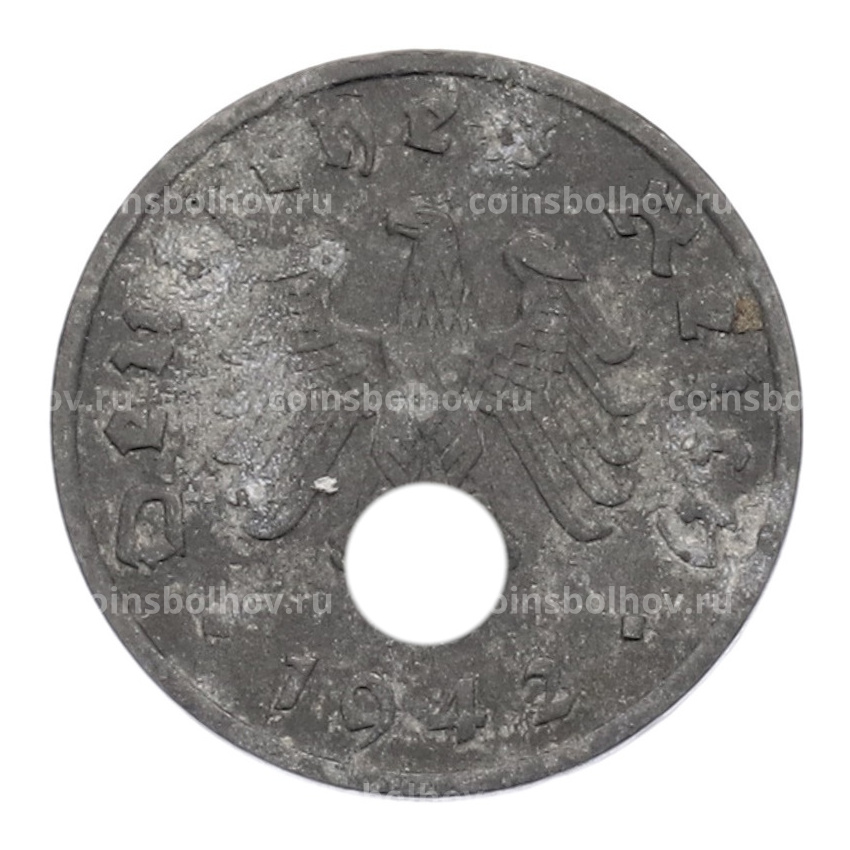 Монета 1 рейхспфенниг 1942 года A Германия
