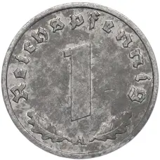 Монета 1 рейхспфенниг 1942 года A Германия (реверс)