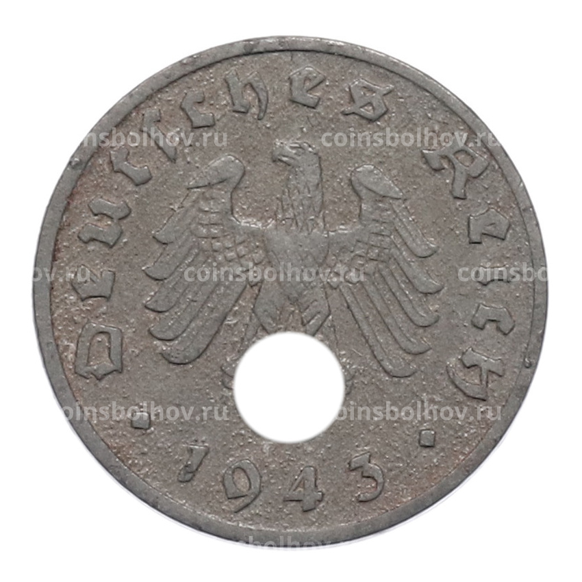 Монета 1 рейхспфенниг 1943 года A Германия