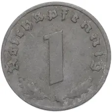 Монета 1 рейхспфенниг 1940 года A Германия (реверс)