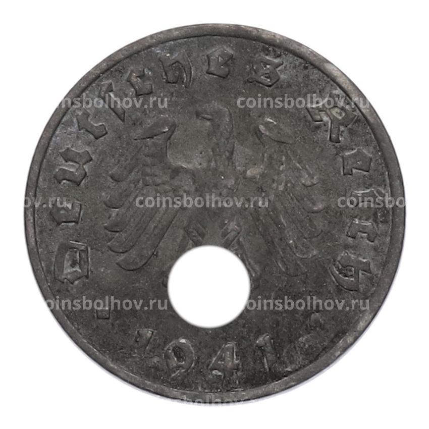 Монета 1 рейхспфенниг 1941 года D Германия