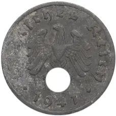 Монета 1 рейхспфенниг 1941 года A Германия (аверс)