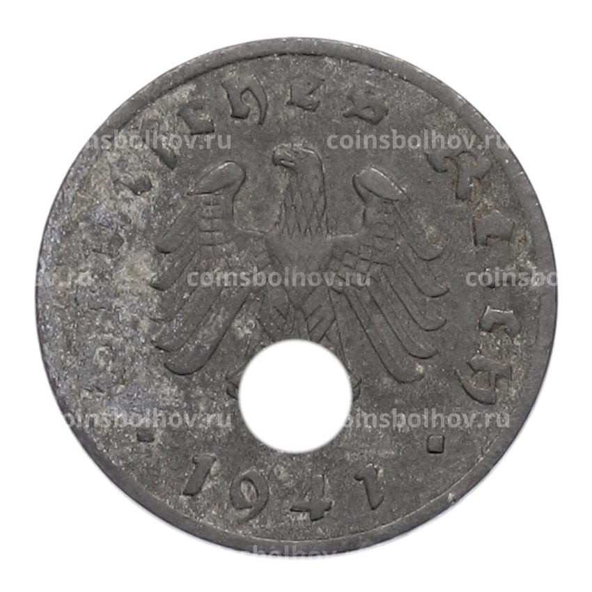 Монета 1 рейхспфенниг 1941 года A Германия